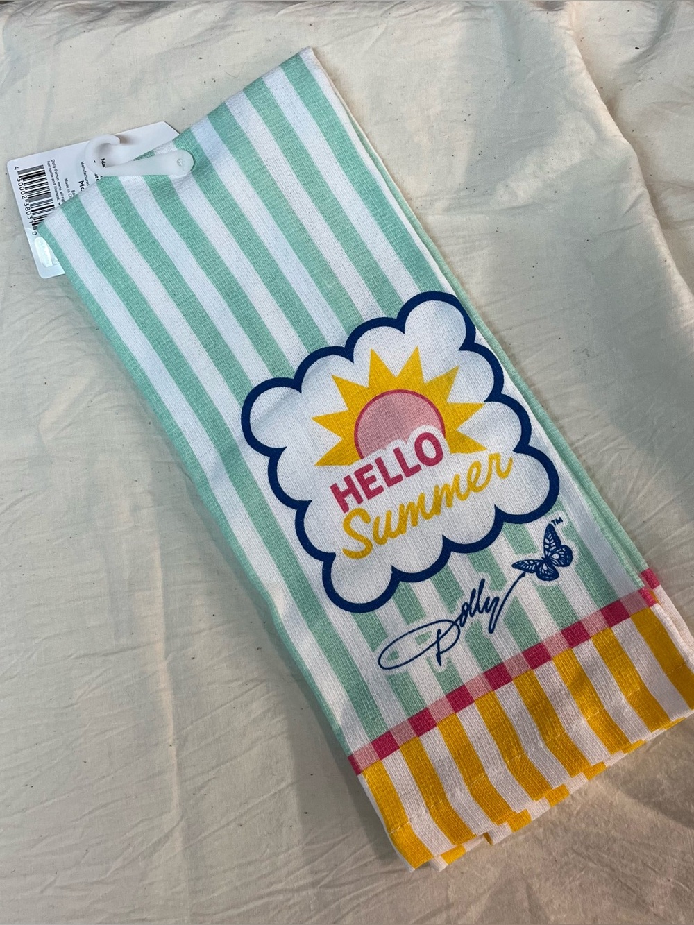 Yellow Dolly Parton Sunshine Yellow Kitchen Towel Hello Summer  Dollar General